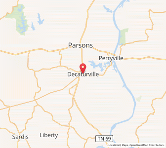 Map of Decaturville, Tennessee