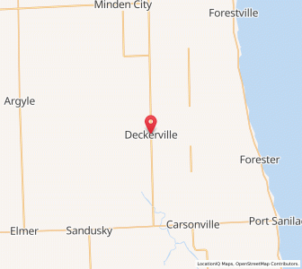 Map of Deckerville, Michigan