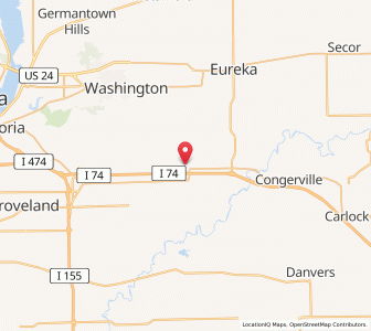 Map of Deer Creek, Illinois