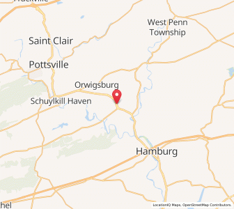 Map of Deer Lake, Pennsylvania