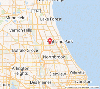 Map of Deerfield, Illinois