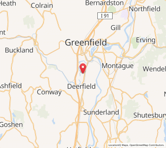 Map of Deerfield, Massachusetts