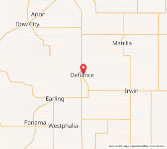 Map of Defiance, Iowa