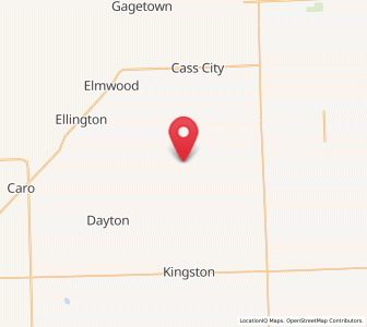 Map of Deford, Michigan