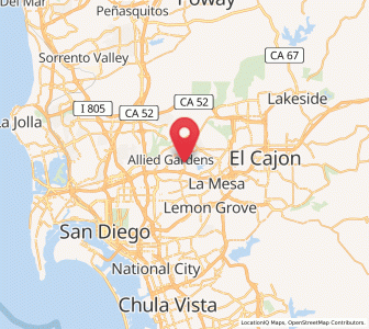 Map of Del Cerro, California