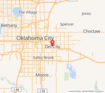 Map of Del City, Oklahoma