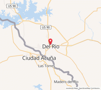 Map of Del Rio, Texas