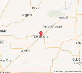 Map of Delaplaine, Arkansas