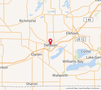 Map of Delavan, Wisconsin