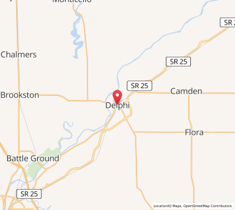 Map of Delphi, Indiana