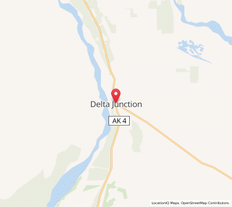 Map of Delta Junction, Alaska