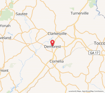 Map of Demorest, Georgia