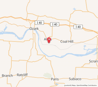 Map of Denning, Arkansas