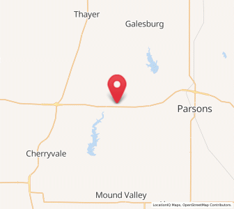 Map of Dennis, Kansas