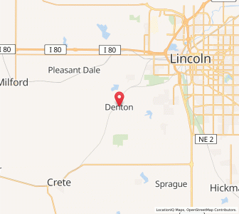 Map of Denton, Nebraska