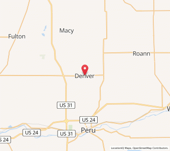 Map of Denver, Indiana