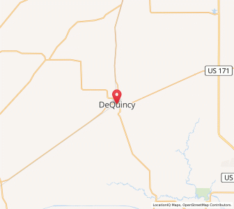 Map of DeQuincy, Louisiana