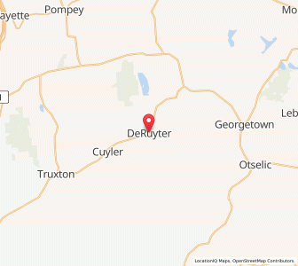 Map of DeRuyter, New York