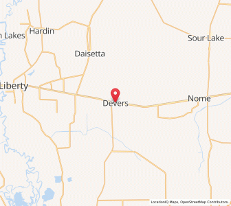 Map of Devers, Texas