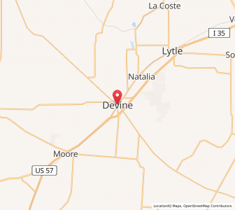 Map of Devine, Texas