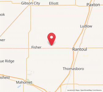 Map of Dewey, Illinois