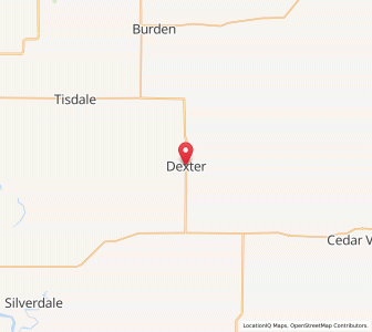 Map of Dexter, Kansas