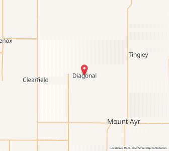 Map of Diagonal, Iowa