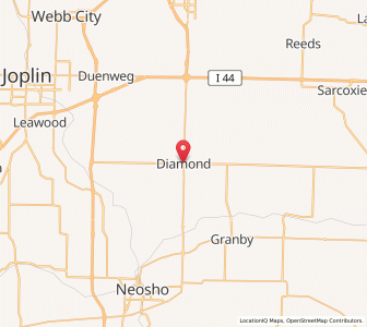 Map of Diamond, Missouri
