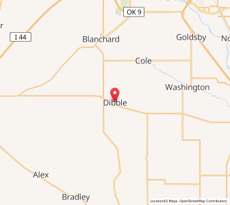 Map of Dibble, Oklahoma