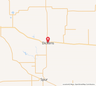 Map of Dickens, Texas