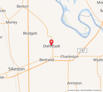 Map of Diehlstadt, Missouri