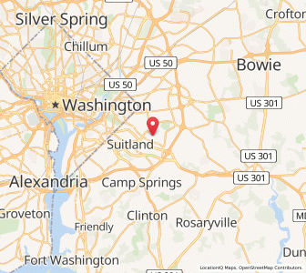Map of District Heights, Maryland