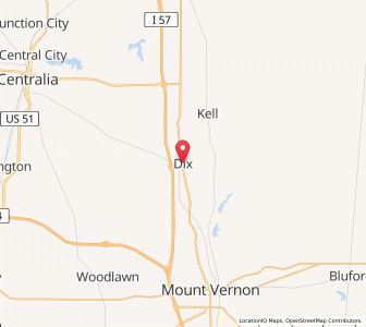 Map of Dix, Illinois