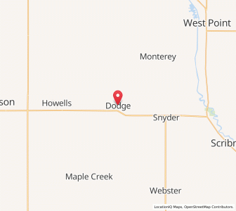 Map of Dodge, Nebraska