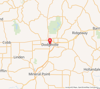 Map of Dodgeville, Wisconsin