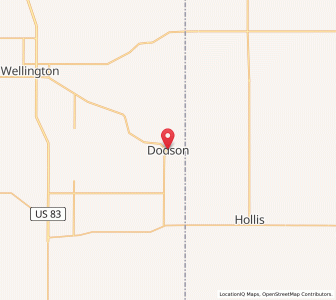 Map of Dodson, Texas