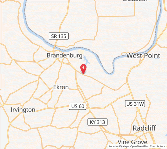 Map of Doe Valley, Kentucky