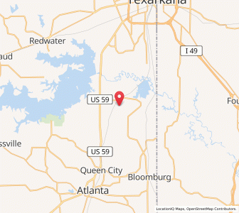 Map of Domino, Texas