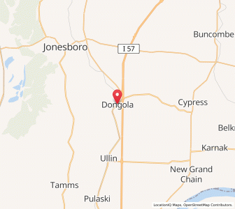 Map of Dongola, Illinois