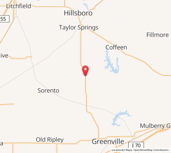 Map of Donnellson, Illinois