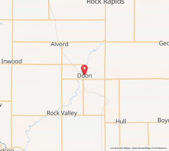 Map of Doon, Iowa