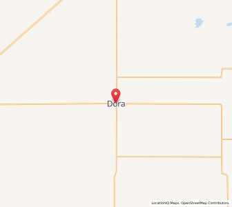 Map of Dora, New Mexico