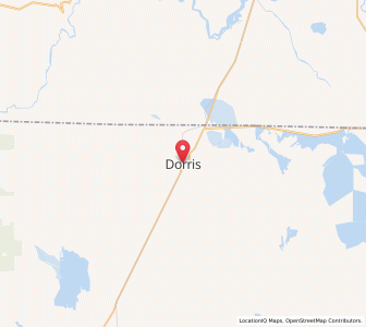 Map of Dorris, California