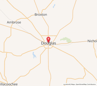 Map of Douglas, Georgia