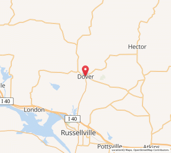 Map of Dover, Arkansas