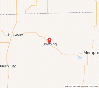 Map of Downing, Missouri