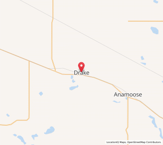 Map of Drake, North Dakota