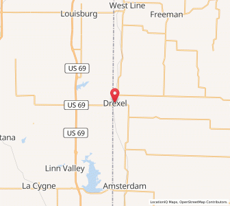 Map of Drexel, Missouri
