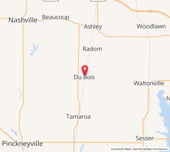 Map of Du Bois, Illinois