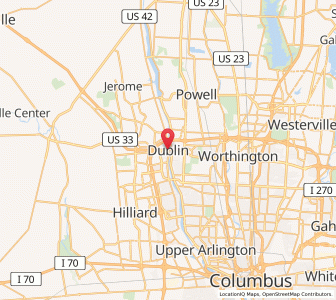 Map of Dublin, Ohio
